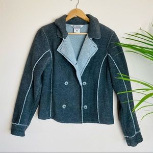 • SOLD • Columbia Grey Sherpa Button Up Vertex Jacket
